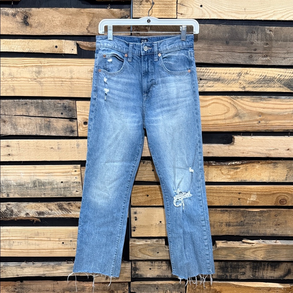 GAP Women’s High Waisted Ankle Flare Light Wash Jeans Size 0/25 R